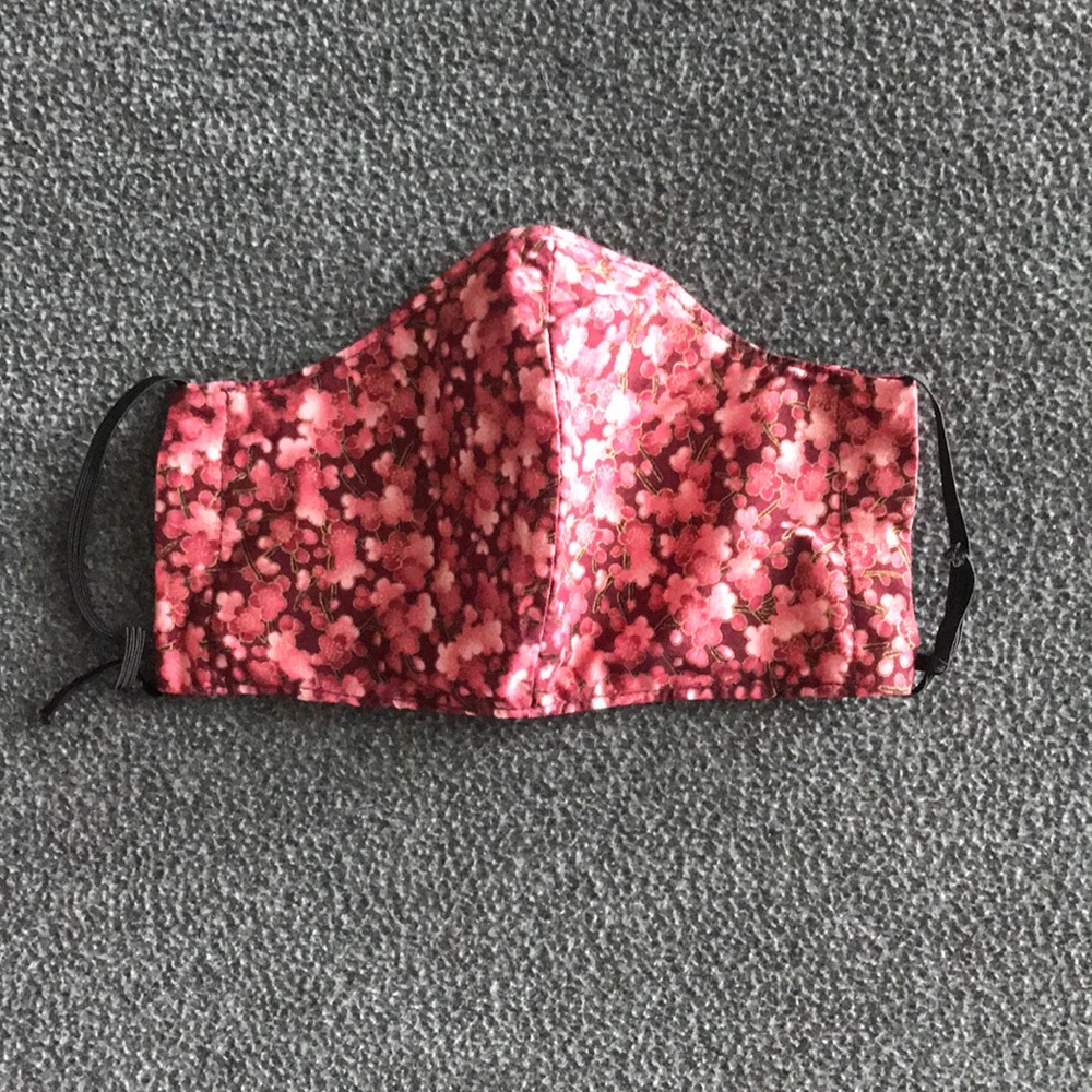 NEW Floral pink handmade mask